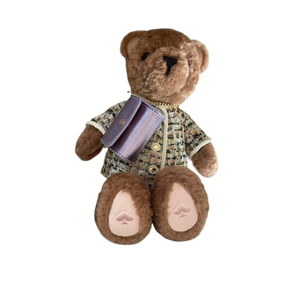 Kate Spade 3D Teddy Bear Crossbody Bag Brown Fur KI972 NWT Collectible - Picture 7 of 7